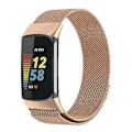 Miniatyrbillede 1 af 5: Milano magnetisk metalurbånd til Fitbit Charge 5 Rose Gold