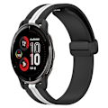 Miniatyrbild 1 av 5: För Garmin Venu 2 Plus 20 mm vikbart magnetlås i silikon watch Black-White