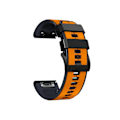 Pikkukuva 2 / 4: Garmin Tactix 7 22 mm:n silikoninen urheiluranneke, kaksiväri, oranssi-musta