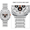 Miniatyrbillede 3 af 5: Titaniumsbånd til Galaxy Watch Ultra 47mm, One Click & No Gap Urrem Integreret Spænderem til Galaxy Watch Ultra 47mm (2024) Sølv