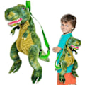 Miniatyrbillede 1 af 5: Plys T-rex Rygsæk Til Børn Dinosaur Taske Med Justerbare Remme Og Lynlås Shznv