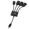 Pikkukuva 5 / 5: Feylan Type-C 3.1 4-in-1 Micro USB -keskitin OTG-kaapeli jatkopala sovitin Android Samsung -tabletille virtalähteellä Black