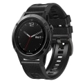 Pikkukuva 1 / 5: Garmin Fenix ​​7 -pikairrotettavalle silikoninahkaiselle watch Black