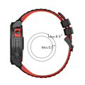 Miniatyrbillede 4 af 5: Til Garmin Instinct 22mm Silikone Mixing Color Watch Band Black-red