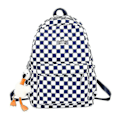 Pikkukuva 1 / 3: Ruutukuvioinen reppu kouluun miehille ja naisille Shznv blue