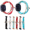 Miniatyrbild 4 av 4: För Fitbit Versa 3 / Sense Eye Bead Chain Watch Band