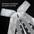 Miniatyrbilde 2 av 5: Fesaizwi 50 stk Billøkker Bryllup - Wei With Hearts Loops Bryllupsbil - Bryllup Julesløyfer Bryllupsdekorasjon - Håndlaget satengbånd