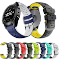 Miniatyrbild 2 av 5: Ersättningsarmband för Garmin Fenix 5 5Plus 6 6Pro 7, 22mm silikon smartklocka Dark green
