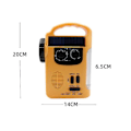Miniatyrbild 3 av 3: Solardriven radio LED-ficklampa Nödbelysning Nödlarm Ljud Nödladdning för mobiltelefon