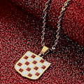 Pikkukuva 2 / 4: Kroatian lipun riipus kaulakoru naisille Kroatialainen koru Rhodium Plated