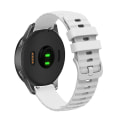 Miniatyrbilde 2 av 5: For Garmin Forerunner 255s 18 mm bølget prikket ensfarget silikonklokkerem White