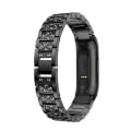 Miniatyrbillede 4 af 5: Diamantbesat massivt urbånd i rustfrit stål til Fitbit Charge 3 Black