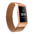 Miniatyrbilde 2 av 4: For Fitbit Charger 3 Metal Magnetic Metal Watch Band Rose Gold