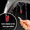 Miniatyrbilde 2 av 3: 5-pack sykkelpumpeadapter Presta ventiladapter - Konverter Presta til Schrader - fransk/uk til oss - pump opp dekk med standard pumpe eller luftkompressor (gree