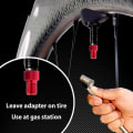 Miniatyrbillede 2 af 3: 5-pack cykelpumpeadapter Presta ventiladapter - Konverter Presta til Schrader - Fransk/dk til os - Pump dæk ved hjælp af standardpumpe eller luftkompressor (gree