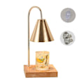 Miniatyrbild 1 av 5: Smältande vaxlampa Aromaterapi Sängbordslampa Trä Dekorativa Prydnader D-EU Plug