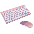 Pikkukuva 2 / 4: Langaton ladattava hiiri, ohut kannettava USB-hiiri valolla Rose gold