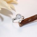 Miniatyrbillede 5 af 5: 925 Sterling Sølv Fidget Angst Ring - Owlhole Sten Roterbar Spinner Ring