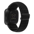 Miniatyrbilde 2 av 5: For Fitbit Versa 4 / Sense 2 Universal Wave Nylon Watch Band Black