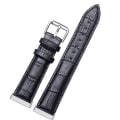 Miniatyrbillede 1 af 5: Til Fitbit Versa 3 / Sense Universal Crocodile Texture ægte læderurrem Black