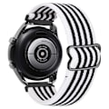 Miniatyrbillede 1 af 5: 20 mm 22 mm bånd til Samsung Galaxy Watch 4/classic/3/5/pro/active 2 Gear S3 Elastic Nylon Loop Huawei Watch Gt 2 2e 3 Pro Strap stripe white black 20mm