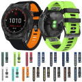 Miniatyrbilde 3 av 4: For Garmin Instinct 2 22 mm silikon sportsklokkerem i to farger White-Black