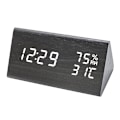 Miniatyrbild 2 av 4: Digital väckarklocka, bordsklocka med nattlampa, datum, röststyrning, trädigitalklocka, intern temperatur, 3 justerbara alarm G