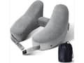 Uppblåsbar resekudde Bekväm huvudstödskudde grå