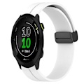 Miniatyrbillede 1 af 5: Til Garmin Forerunner 55 20mm Solid Color Magnetic Clasp Silikone urrem White