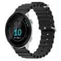 Miniatyrbillede 1 af 5: Til Garmin Forerunner 55 20mm Ocean Style Silikone ensfarvet urbånd Black