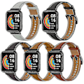 Miniatyrbilde 5 av 5: For Xiaomi Redmi Watch 2 Lite - Utbyttbar rem i äkta läder - Justerbart klockarmband Light brown Style D