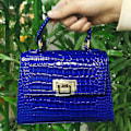 Miniatyrbillede 1 af 5: Luksus Lady Crocodile Bag 2022 Ny Elegant God Kvalitet Lille Pung Dame Håndtaske Med Lang Justerbar Skulderstrop