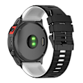 Miniatyrbillede 5 af 5: Til Garmin Fenix ​​7 26mm tofarvet silikone urrem Black White
