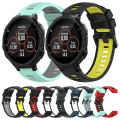 Miniatyrbilde 3 av 5: For Garmin Forerunner 735 / 735xt tofarget silikonklokkerem Black-Red