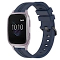 Miniatyrbillede 1 af 5: Til Garmin Venu Sq 20 mm konkav stribet Slicone urbånd Navy Blue