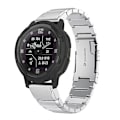 Miniatyrbillede 1 af 5: Til Garmin Instinct Crossover 22mm Tortoise Shell rustfrit stål urbånd Sliver