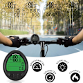 Miniatyrbillede 2 af 5: Trådløs/Kablet Cykelcomputer - MPH KM/H Cykelhastighedsmåler