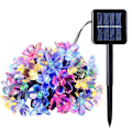 Miniatyrbillede 1 af 5: Streng af lys til haven udendørs belysning 7M 50 Leds fersken blomst sol Multicolour