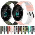 Miniatyrbillede 3 af 5: Til Garmin Forerunner 55 20 mm tofarvet porøst silikone urbånd Black-White