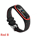 Pikkukuva 1 / 5: Silikonihihna Xiaomi Mi Band 6 7 5 3 4 Lisävarusteet Urheilurannekkeen Vaihtovyö Correa Ranneke Mi Band 7 6 Nfc Ranneke Red-B Mi band 3 4