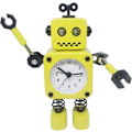Miniatyrbillede 3 af 5: Vækkeur Sød Metal Robot Vækkeur til Børn Gul