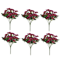 Miniatyrbild 1 av 5: Konstgjorda blommor Bukett Falska blommor för hem Bröllopsdekoration inomhus Utomhusblommor Falska växter Rose red
