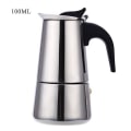 Miniatyrbillede 1 af 5: 2/4/6/9 kopper kaffekande i rustfrit stål Mokka Espresso Latte komfurfilter Moka kaffemaskine Kaffekande til køkken Wf1111 100ML