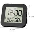 Miniatyrbillede 5 af 5: Vækkeur Bærbar LCD-skærm Temperaturvisning Sort