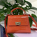 Miniatyrbillede 4 af 5: Luksus Lady Crocodile Bag 2022 Ny Elegant God Kvalitet Lille Pung Dame Håndtaske Med Lang Justerbar Skulderstrop