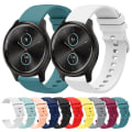 Miniatyrbilde 3 av 5: For Garmin Vivomove Style 20 mm ensfarget myk silikonklokkerem White