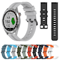 Miniatyrbilde 3 av 5: For Garmin Approach S40 20 mm konkav stripete Slicone-klokkerem Black