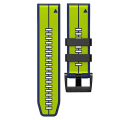 Miniatyrbilde 3 av 5: For Garmin Fenix ​​7x Vertical Stripes Tofarget silikonklokkerem Limes Dark Blue