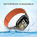 Miniatyrbild 2 av 5: För Fitbit Versa 4 / Sense 2 Universal Magnetic Silicone Watch Band Red
