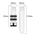 Miniatyrbillede 5 af 5: Til Garmin Fenix ​​5x Plus 26mm Silikone Mixing Color Watch Band Black-Red